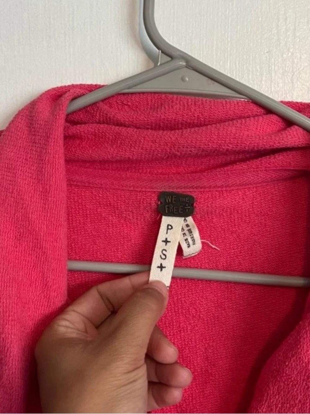 We The Free free people pink Ebb Flow Asymmetrical Zip Jacket  size small